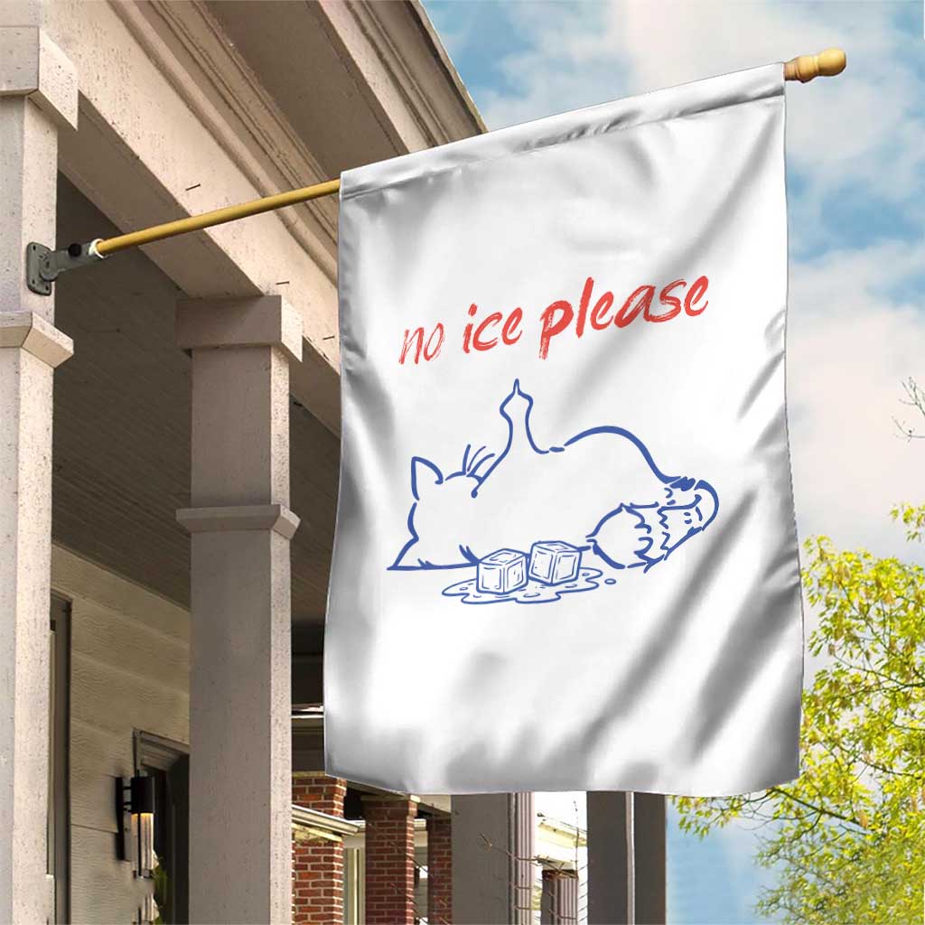 No Ice Please Garden Flag Funny Cat Anti ICE Deportation Human Rights