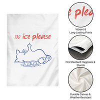 No Ice Please Garden Flag Funny Cat Anti ICE Deportation Human Rights
