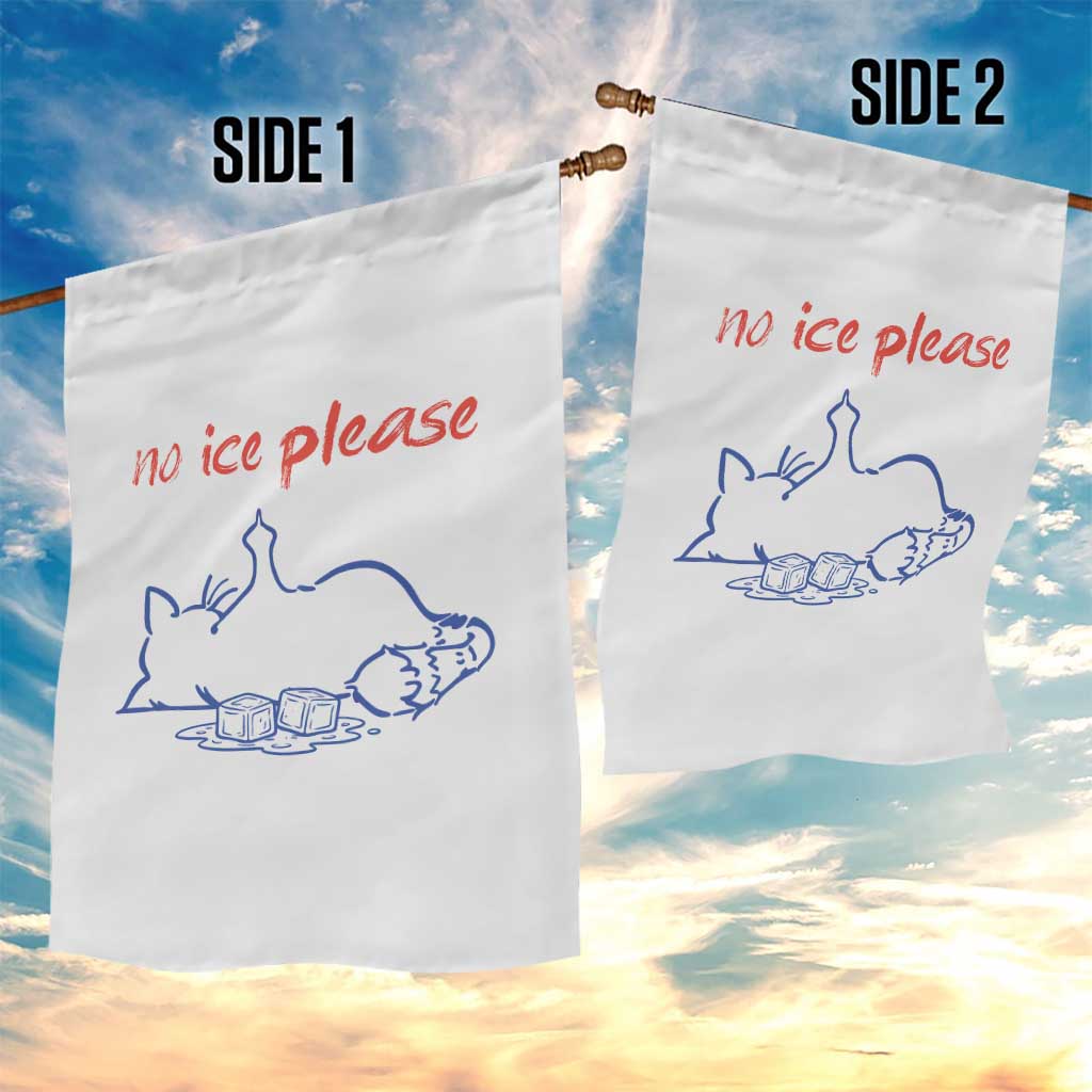No Ice Please Garden Flag Funny Cat Anti ICE Deportation Human Rights