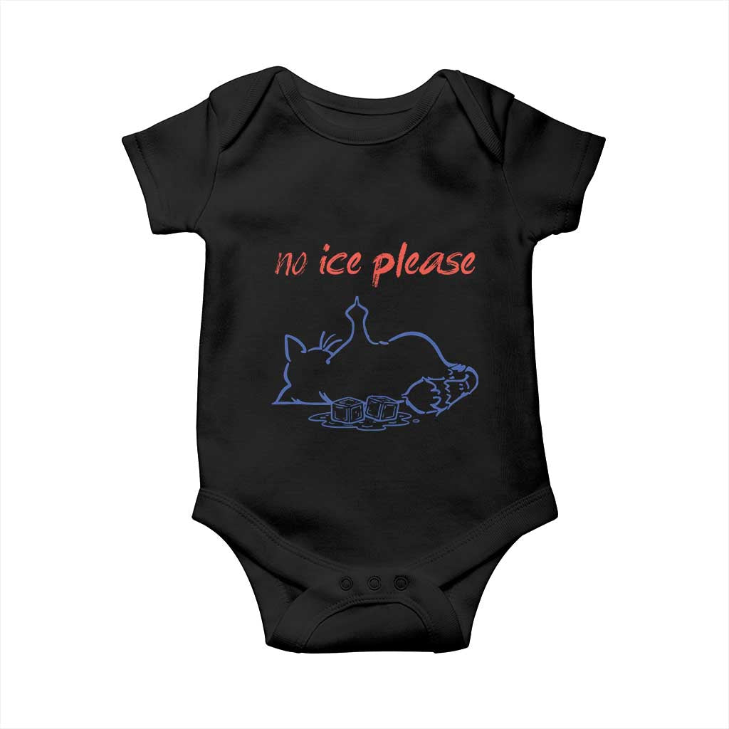 No Ice Please Baby Onesie Funny Cat Anti ICE Deportation Human Rights