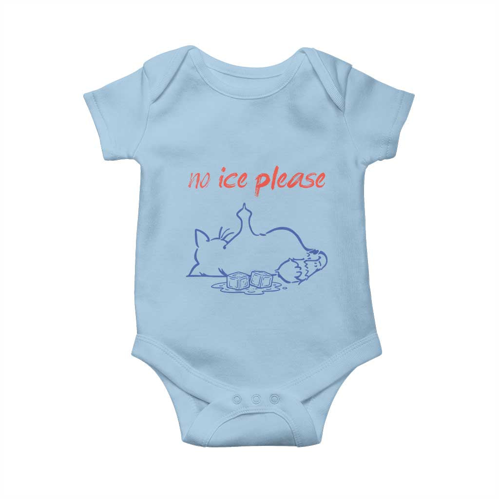 No Ice Please Baby Onesie Funny Cat Anti ICE Deportation Human Rights
