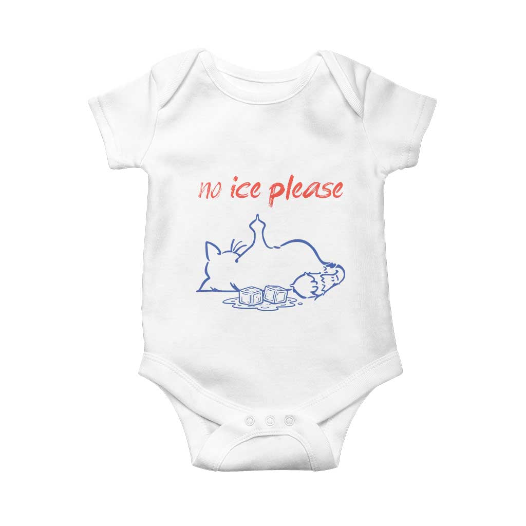 No Ice Please Baby Onesie Funny Cat Anti ICE Deportation Human Rights