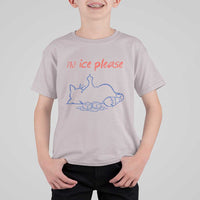No Ice Please T Shirt For Kid Funny Cat Anti ICE Deportation Human Rights