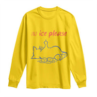 No Ice Please Long Sleeve Shirt Funny Cat Anti ICE Deportation Human Rights