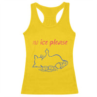 No Ice Please Racerback Tank Top Funny Cat Anti ICE Deportation Human Rights