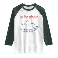 No Ice Please Raglan Shirt Funny Cat Anti ICE Deportation Human Rights