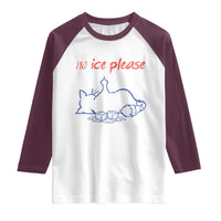 No Ice Please Raglan Shirt Funny Cat Anti ICE Deportation Human Rights