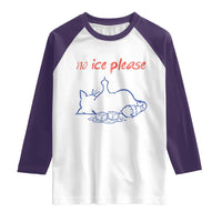 No Ice Please Raglan Shirt Funny Cat Anti ICE Deportation Human Rights