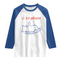 No Ice Please Raglan Shirt Funny Cat Anti ICE Deportation Human Rights