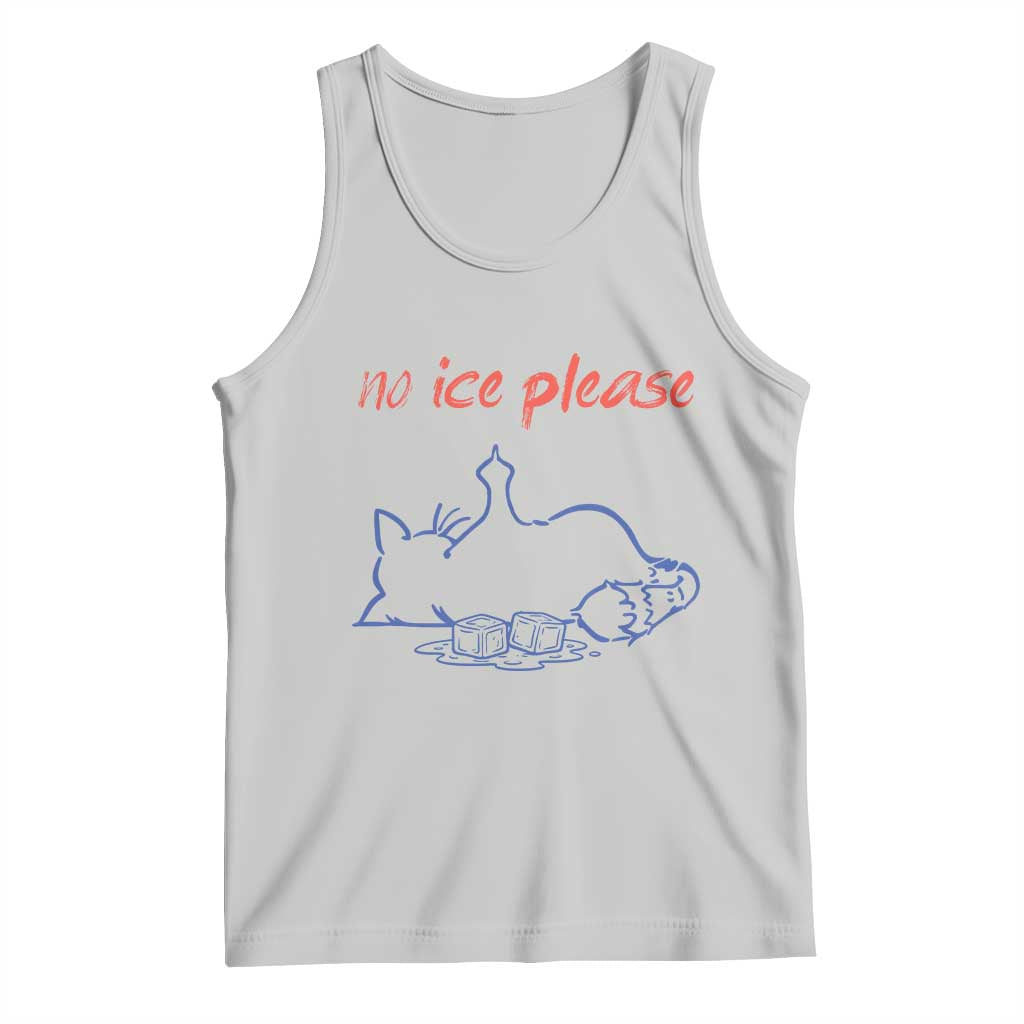 No Ice Please Tank Top Funny Cat Anti ICE Deportation Human Rights