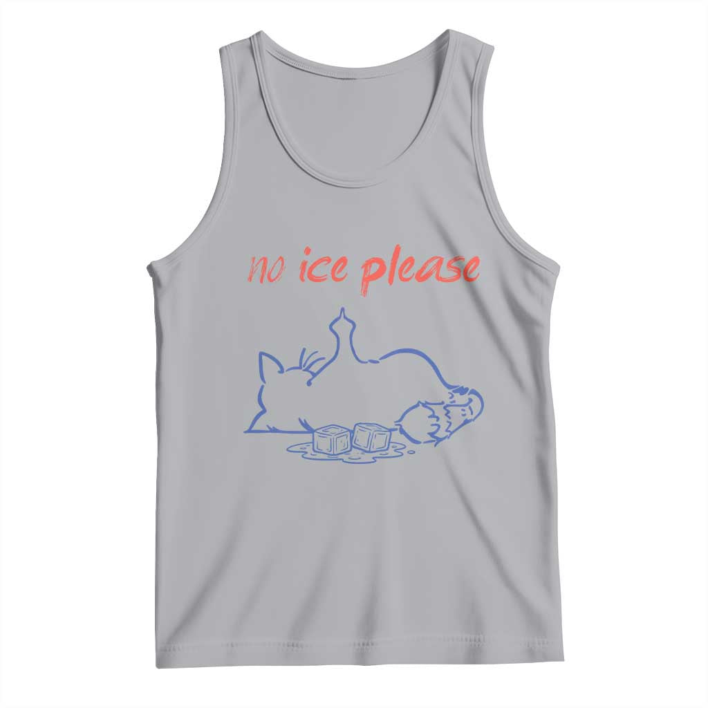 No Ice Please Tank Top Funny Cat Anti ICE Deportation Human Rights