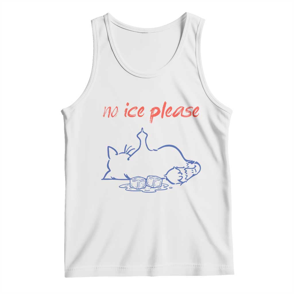 No Ice Please Tank Top Funny Cat Anti ICE Deportation Human Rights