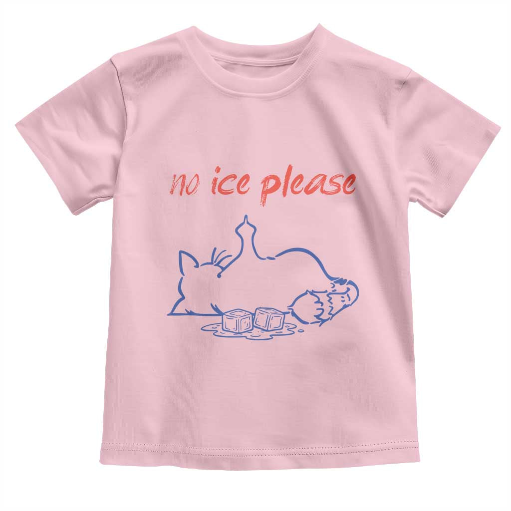 No Ice Please Toddler T Shirt Funny Cat Anti ICE Deportation Human Rights