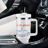 No Ice Please Tumbler With Handle Funny Cat Anti ICE Deportation Human Rights