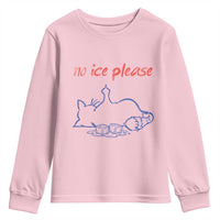 No Ice Please Youth Sweatshirt Funny Cat Anti ICE Deportation Human Rights