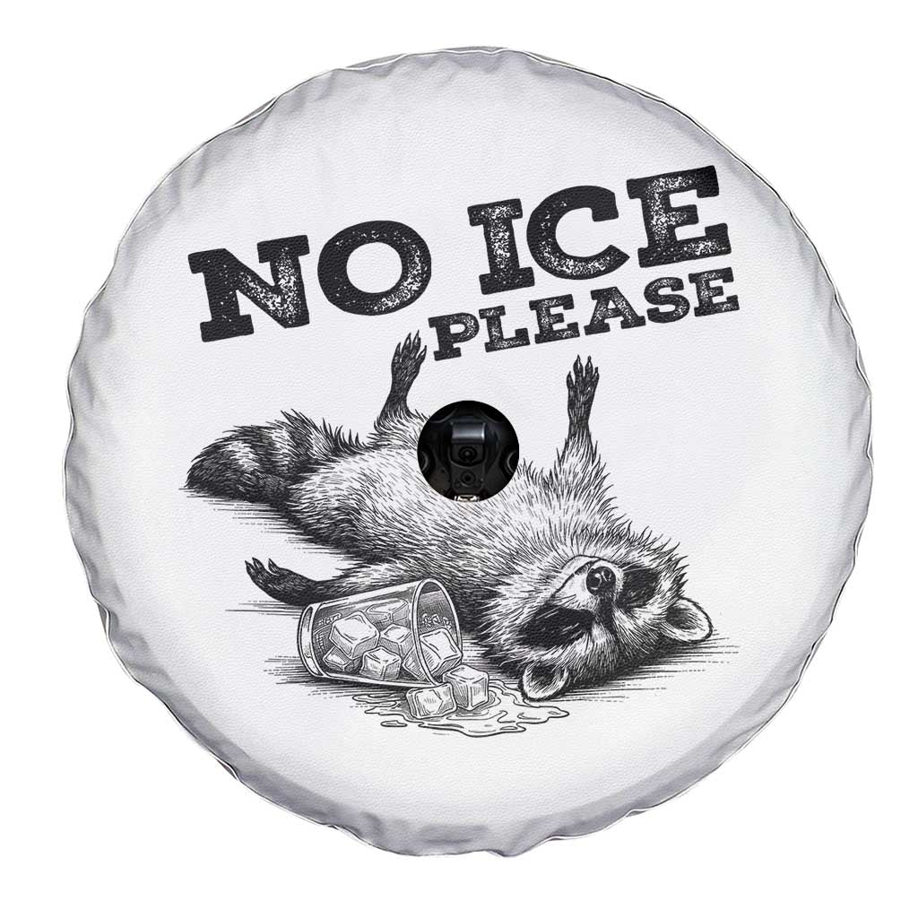 No Ice Please Spare Tire Cover Funny Raccoon Anti ICE Deportation Human Rights