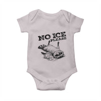 No Ice Please Baby Onesie Funny Raccoon Anti ICE Deportation Human Rights