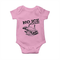 No Ice Please Baby Onesie Funny Raccoon Anti ICE Deportation Human Rights