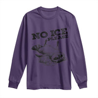 No Ice Please Long Sleeve Shirt Funny Raccoon Anti ICE Deportation Human Rights