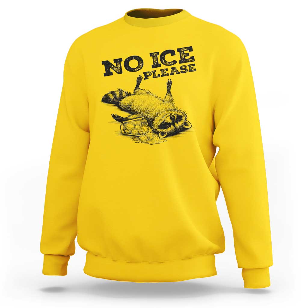 No Ice Please Sweatshirt Funny Raccoon Anti ICE Deportation Human Rights