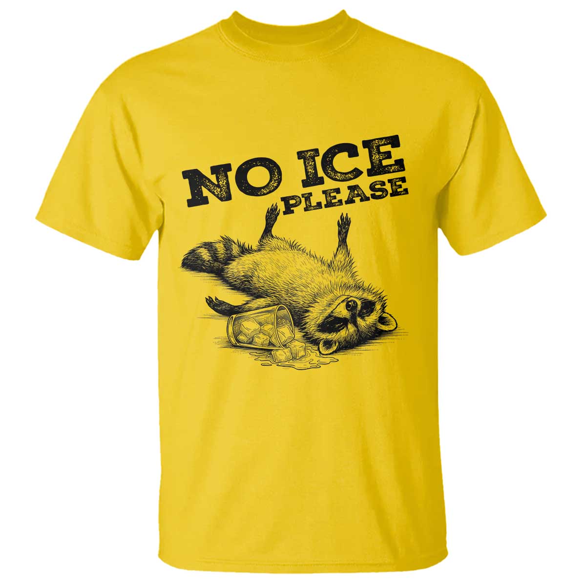 No Ice Please T Shirt Funny Raccoon Anti ICE Deportation Human Rights
