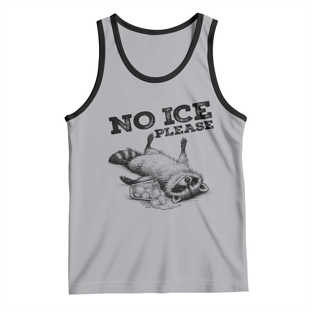 No Ice Please Tank Top Funny Raccoon Anti ICE Deportation Human Rights