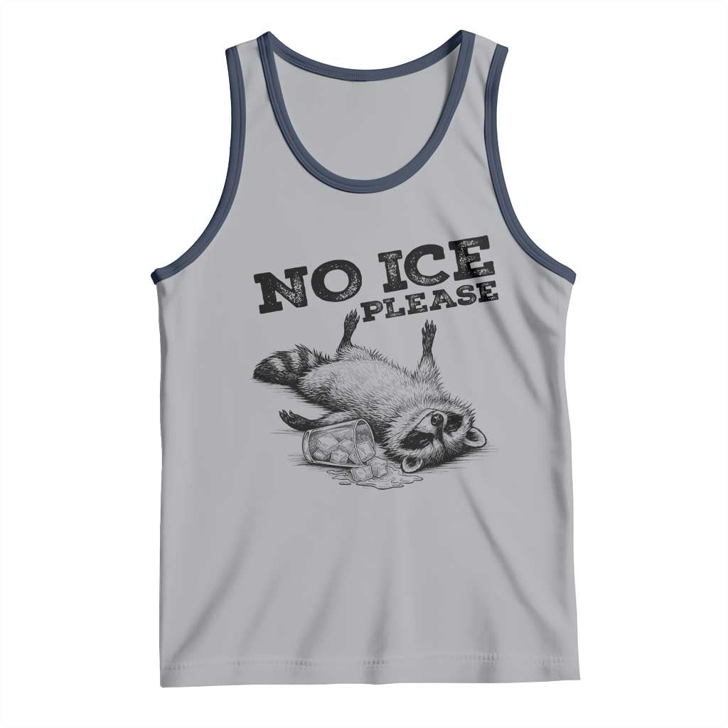 No Ice Please Tank Top Funny Raccoon Anti ICE Deportation Human Rights