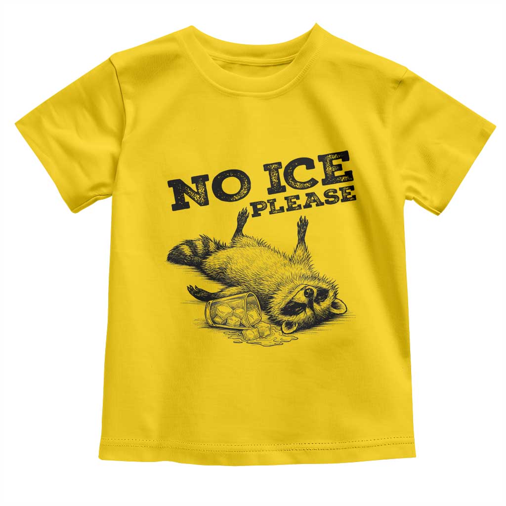No Ice Please Toddler T Shirt Funny Raccoon Anti ICE Deportation Human Rights