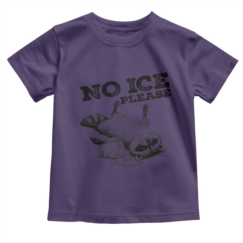 No Ice Please Toddler T Shirt Funny Raccoon Anti ICE Deportation Human Rights