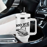 No Ice Please Tumbler With Handle Funny Raccoon Anti ICE Deportation Human Rights
