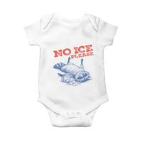 No Ice Please Baby Onesie Funny Raccoon Trash Panda Anti ICE Meme