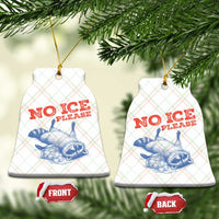No Ice Please Ceramic Ornament Funny Raccoon Trash Panda Anti ICE Meme