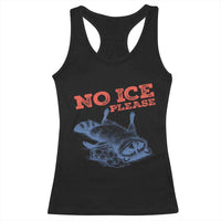No Ice Please Racerback Tank Top Funny Raccoon Trash Panda Anti ICE Meme