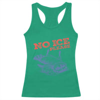 No Ice Please Racerback Tank Top Funny Raccoon Trash Panda Anti ICE Meme