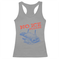 No Ice Please Racerback Tank Top Funny Raccoon Trash Panda Anti ICE Meme