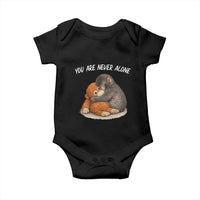 Punch Monkey Baby Onesie You Are Never Alone Brave