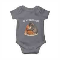 Punch Monkey Baby Onesie You Are Never Alone Brave