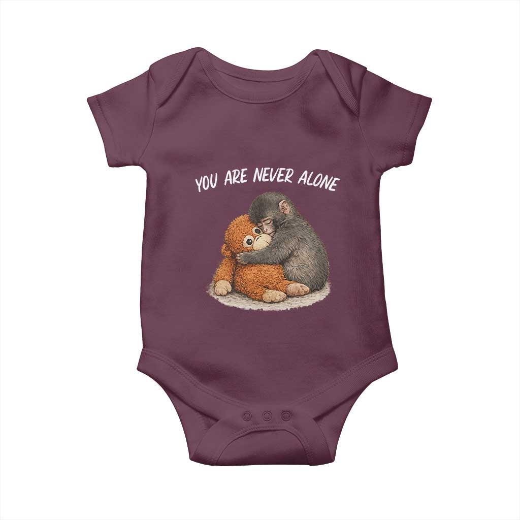 Punch Monkey Baby Onesie You Are Never Alone Brave