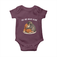 Punch Monkey Baby Onesie You Are Never Alone Brave