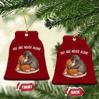 Punch Monkey Ceramic Ornament You Are Never Alone Brave