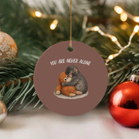 Punch Monkey Ceramic Ornament You Are Never Alone Brave