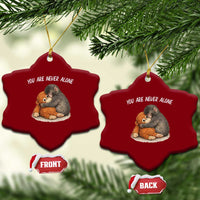 Punch Monkey Ceramic Ornament You Are Never Alone Brave