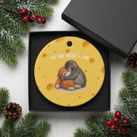 Punch Monkey Ceramic Ornament You Are Never Alone Brave