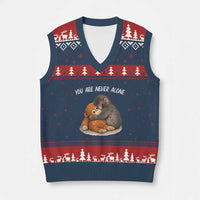Punch Monkey V-Neck Knit Sweater Vest You Are Never Alone Brave
