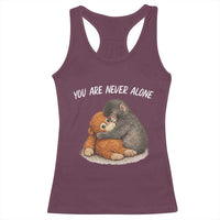 Punch Monkey Racerback Tank Top You Are Never Alone Brave
