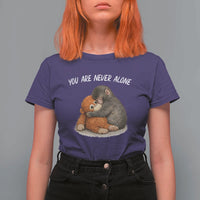 Punch Monkey T Shirt For Women You Are Never Alone Brave
