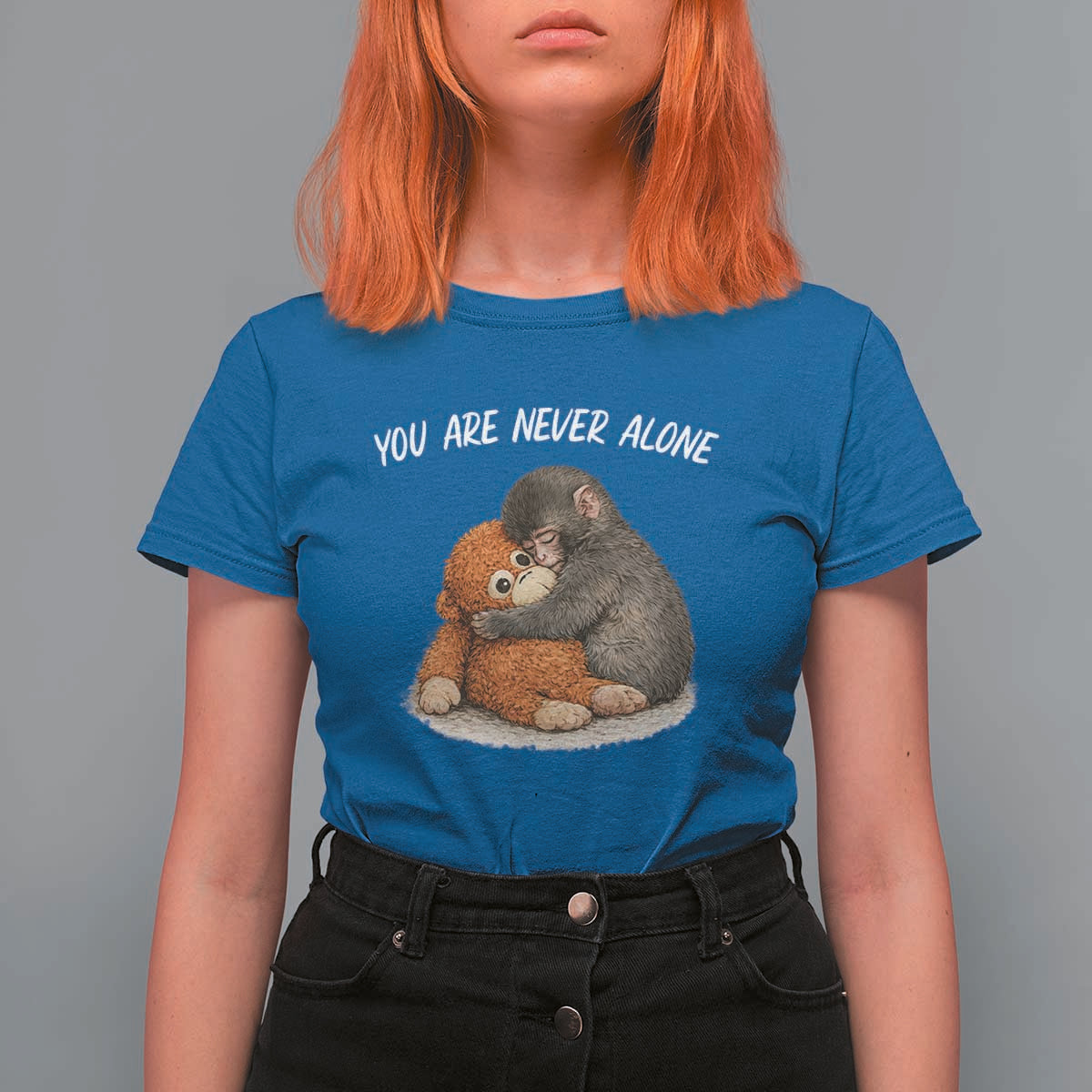 Punch Monkey T Shirt For Women You Are Never Alone Brave