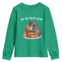 Punch Monkey Youth Sweatshirt You Are Never Alone Brave