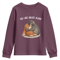 Punch Monkey Youth Sweatshirt You Are Never Alone Brave