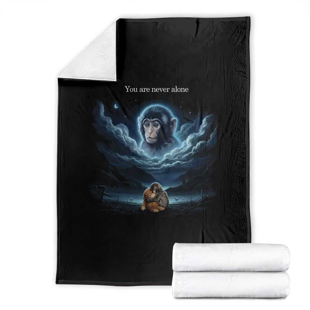 Baby Monkey Punch Throw Blanket You Are Never Alone Brave